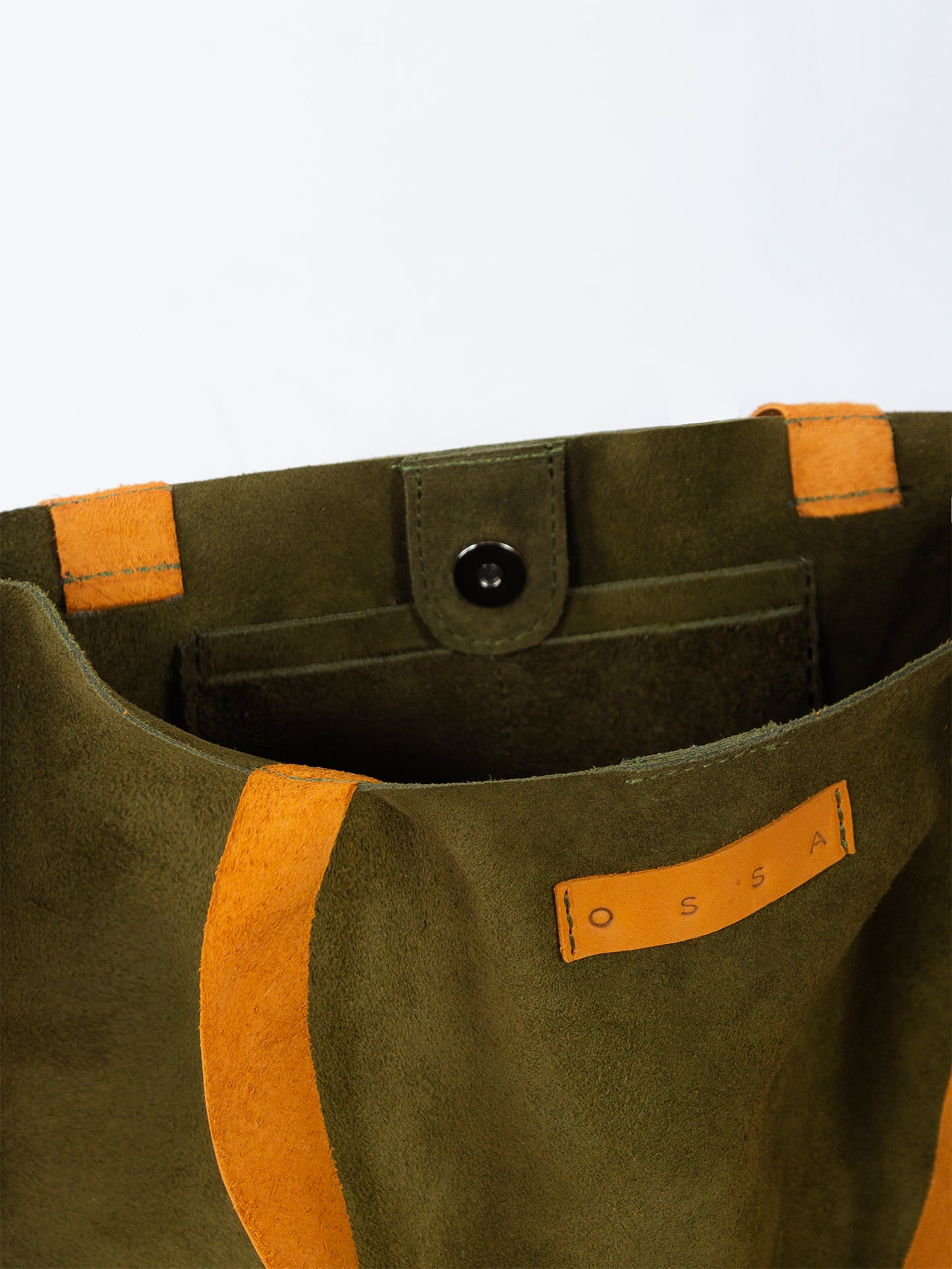 Tote Medium Suede Oliva