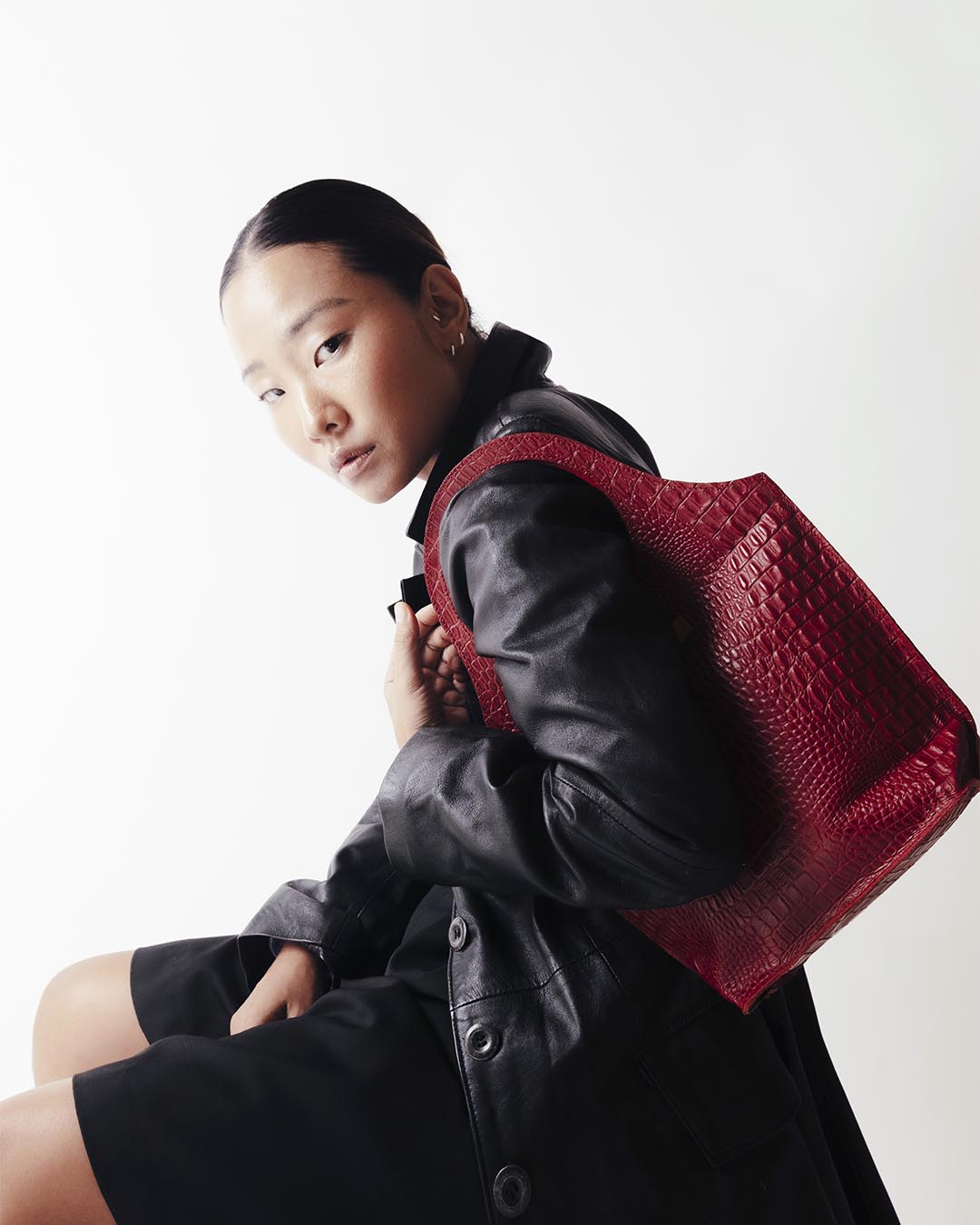 Tote Mini Halo Leather Crocodile