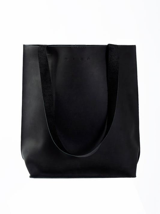 Tote Large Leather Black