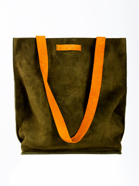 Tote Large Suede Oliva