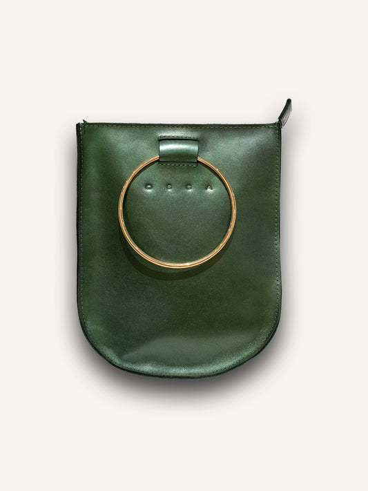 Ring Purse Leather Green Vertical (Limited Edition)