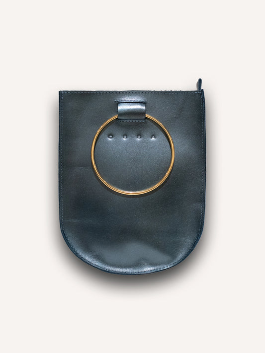 Ring Purse Leather Azul Vertical (Limited Edition)