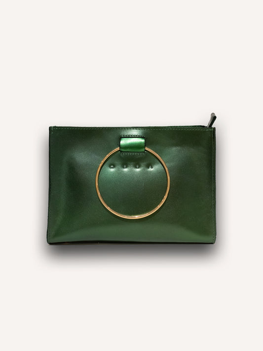 Ring Purse Leather Green Horizontal (Limited Edition)