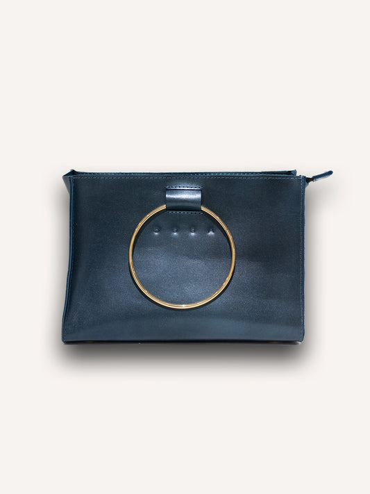 Ring Purse Leather Azul Horizontal (Limited Edition)