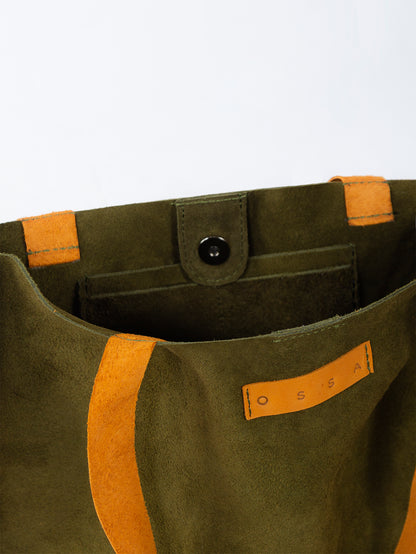 Tote Large Suede Oliva