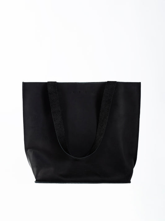 Tote Medium Leather Black