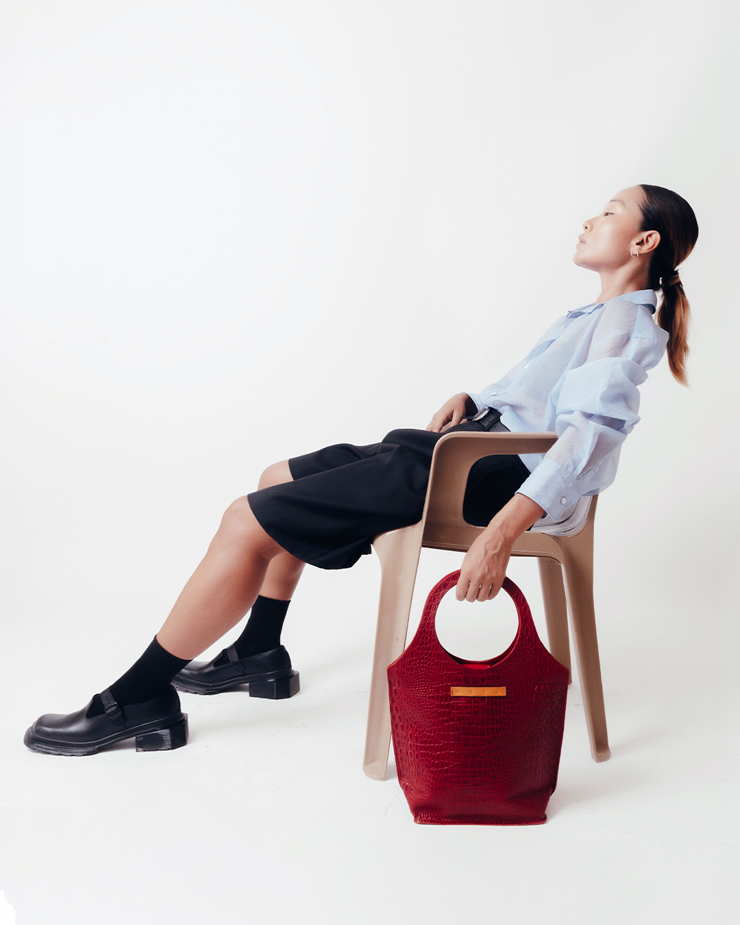 Tote Mini Halo Leather Crocodile