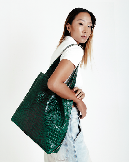Tote Large Leather Crocodile