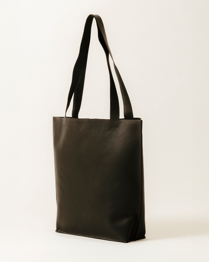 Tote Large Leather Black