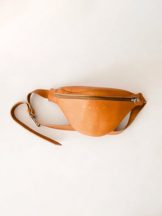 Fanny Pack Leather Camel - Ossa Bags