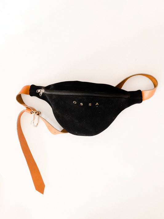 Fanny Pack Suede Black - Ossa Bags