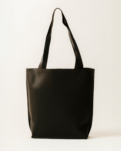 Tote Large Leather Black