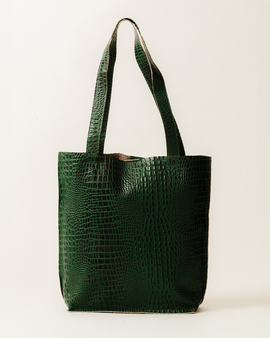 Tote Large Leather Crocodile