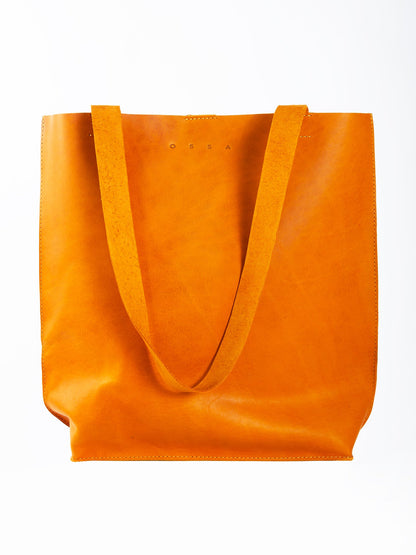 Tote Large Leather Cammel - Ossa Bags