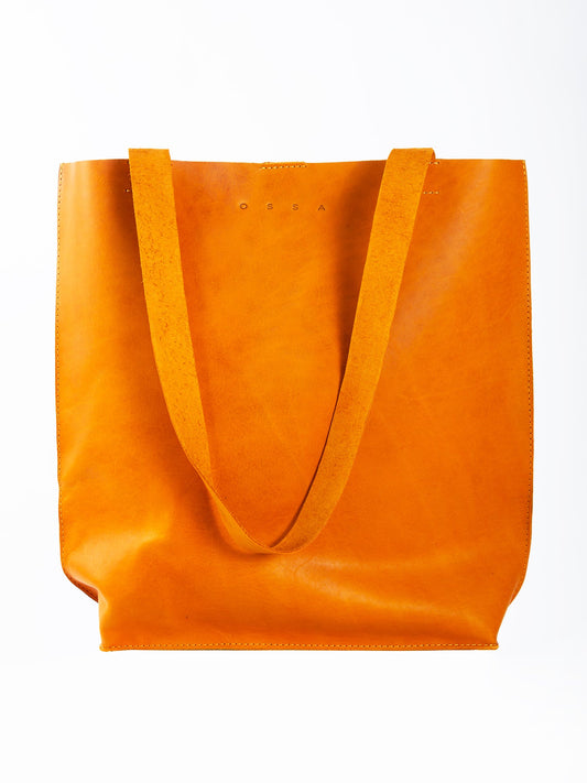 Tote Large Leather Cammel - Ossa Bags