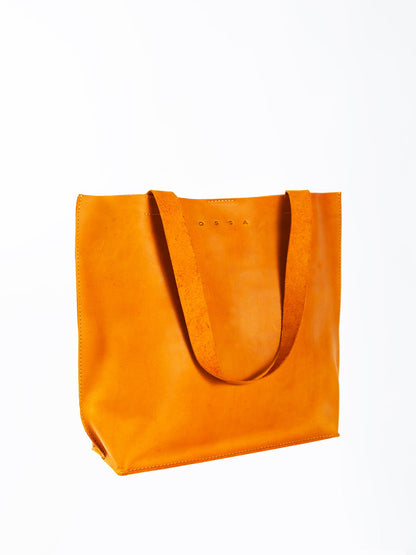 Tote Medium Leather Camel - Ossa Bags