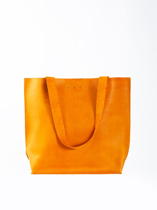 Tote Medium Leather Camel - Ossa Bags