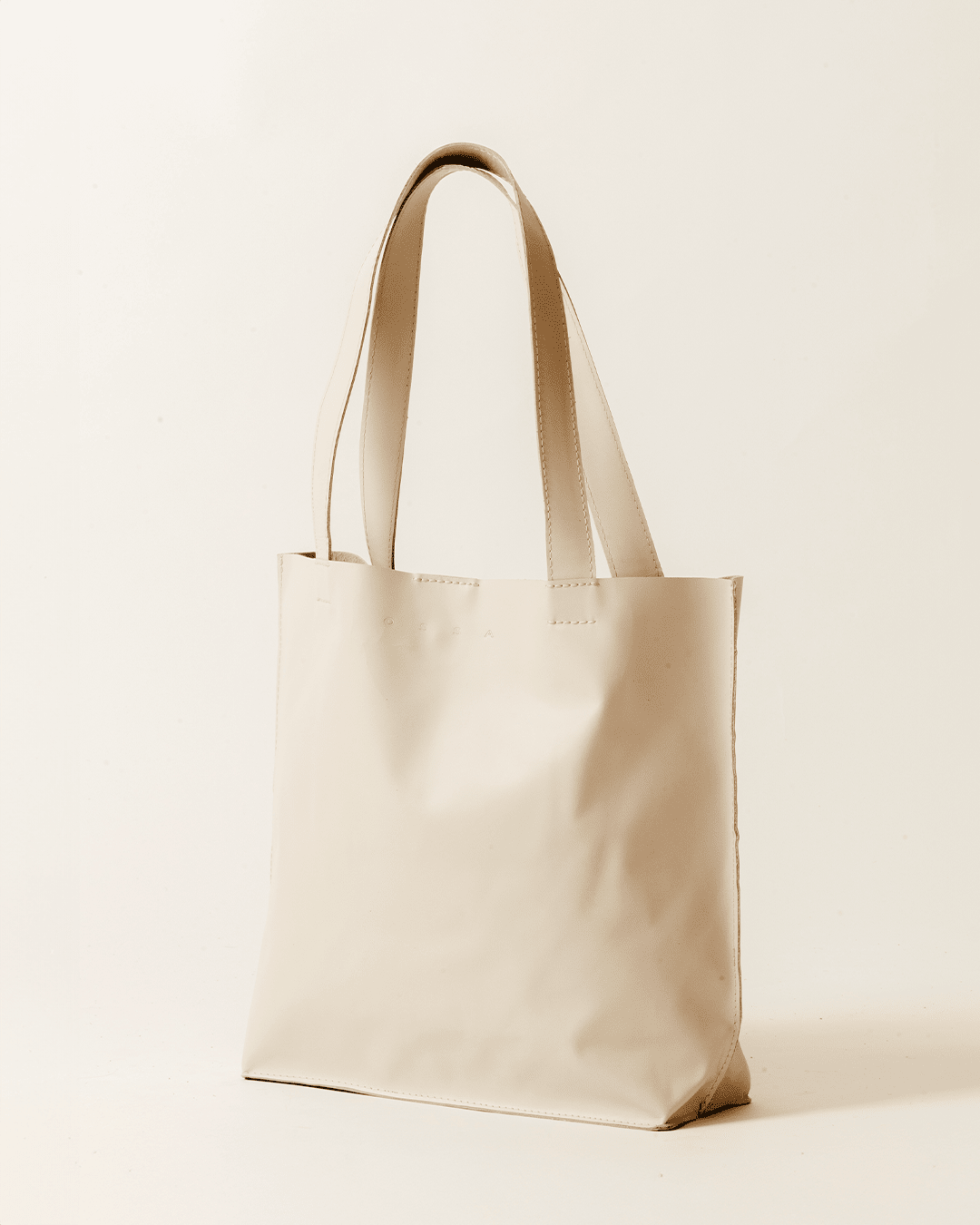 Tote Medium Leather White - Ossa Bags